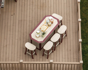 ชุดเก้าอี้โต๊ะบาร์กลางแจ้งทำจากไม้สักทนทานเฟอร์นิเจอร์ลานสวนแบบทันสมัยสำหรับรีสอร์ทวิลล่าร้านอาหารริมสระน้ำยิม - Product Image 3