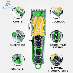 Máquina Profesional para Cortar y Recortar el Cabello para Hombres, Ajustable, Recargable, Cuchilla de Acero Inoxidable, Batería USB, Enchufe Estadounidense - Product Image 5