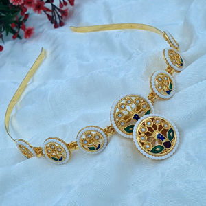 Bande de cheveux de haute qualité bijoux de mode pour femmes mariée fête de mariage Festival concepteur à la main ethnique vendeur en gros - Product Image 1