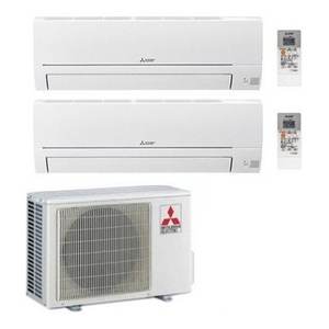 Aire Acondicionado Dual Inteligente SMART MSZ HR Blanco MSZ-HR25VFK con MXZ-2HA40 de Alta Eficiencia - Product Image 1