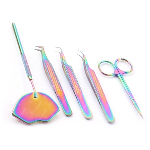 Pince à épiler d'extension de cils de vison en acier inoxydable de marque privée outils de cils de Volume classique avec pointe pointue pour les soins des poils du visage - Product Image 5