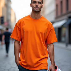 Ropa informal de calle, camisetas atléticas para hombre, Camiseta de algodón y poliéster con ajuste muscular, camiseta de moda de verano para hombre, camisetas de ajuste Regular para hombre - Product Image 2