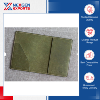 Design élégant ODM Logo personnalisé acceptable Couverture de passeport en cuir cousue à la main avec blocage RFID pour les acheteurs en gros