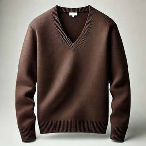 Automne hiver femmes chandails mode à manches longues chaud décontracté col en V 100% coton respirant Anti-rides avant Logo - Product Image 2