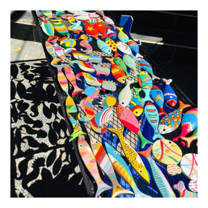 งานฝีมือปลาทำจากไม้ดั้งเดิมที่ทำจากวัสดุไม้ที่มีคุณภาพเหมาะสำหรับการตกแต่งห้องและการออกแบบบรรยากาศริมทะเล - Product Image 1