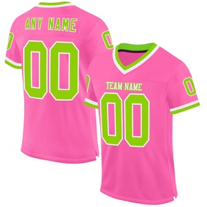 Authentic Custom <b>Mesh</b> American Football Jersey Short Sleeve Breathable Throwback Design Soccer Jersey Authentic Football Wear - Product Image 4