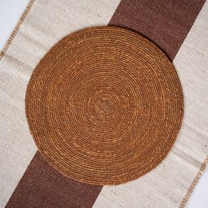 Napperons ronds en jacinthe d'eau de style classique fabriqués à la main napperons décoratifs tissés - Product Image 3
