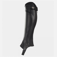 2025 nouveaux demi-chaps en cuir de vache véritable pour l'équitation panneau élastique maréchal-ferrant Instruments vétérinaires pour hommes et femmes