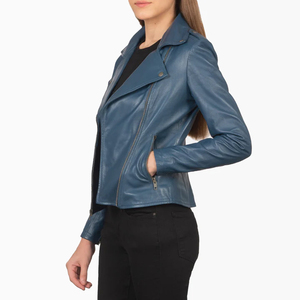 Chaqueta recortada de piel auténtica personalizada para Mujer | Prendas de abrigo ajustadas a la moda | Fábrica de proveedores al por mayor OEM ODM - Product Image 4