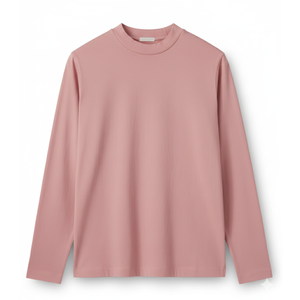 T-shirt à manches longues pour homme de qualité supérieure avec col montant, en coton doux, surdimensionné, fabricant de vêtements OEM/ODM, Vietnam - Product Image 1