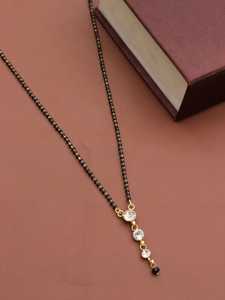 Cena elegante doble cadena Mangalsutra para mujer joyería de moda para el matrimonio y la fiesta - Product Image 3