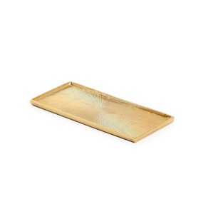 Artículos de hotel y bandeja para servir en el hogar Rectángulo de metal de gran calidad para restaurante y decoración de boda hecho a mano personalizado - Product Image 4