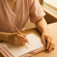 LABON Classeur de budget en cuir PU rose avec autocollants et pochette pour le suivi des factures d'épargne et l'organisation des finances personnelles
