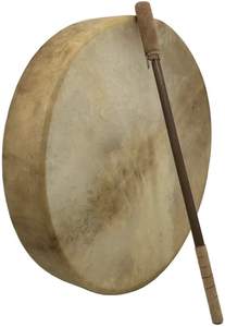 Cabeza de tambor transparente total pieles becerro vaca cabra con pelos hechos a mano tambor chamánico cabeza de piel de vaca/45cm tambor espíritu música - Product Image 5