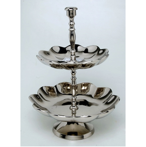Top Selling Handmade Shiny Polished Aluminium Cake Stand Customized Size <b>Dessert</b> Cupcake Wedding Event Cake <b>Tools</b> - Product Image 4