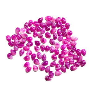 Vivaaz Gems AAA Grade 4x6mm rose naturel Rose Agate poire forme Cabochon IGI certifié pierres précieuses hautes pierres précieuses en vrac - Product Image 2