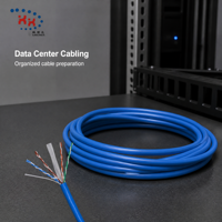 Kabel LAN POE 23AWG bersertifikat UTP Cat5e Ftp Cat6 Sftp Cat6A kabel komunikasi FTP Solid