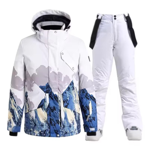 Combinaison de ski pour homme personnalisée, imperméable, respirante, imprimée sur toute la surface, coupe-vent, combinaison de snowboard, combinaison de neige d'hiver - Product Image 1