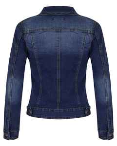 Veste en jean tendance pour femme, style 2024, personnalisée, déchirée, effet délavé, streetwear, veste en jean élégante pour femme - Product Image 6