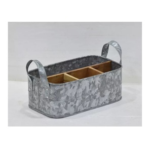 Nuevo diseño de madera y combinación de metal Cubiertos Plato Cuchara Utensilios Titular Galvanizado Nuevo estilo Cubiertos Titular de la olla - Product Image 5