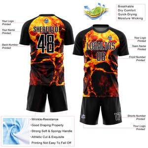 Vente en gros d'uniformes de football pour la victoire Panneaux respirants absorbant la transpiration Durabilité athlétique Coupe moderne et force concentrée en équipe - Product Image 2