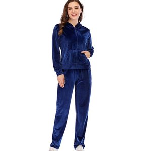 Ensembles de survêtement pour femmes, velours/velours personnalisé, logo brodé, manches longues, ensembles de survêtement en gros pour femmes, strass - Product Image 6