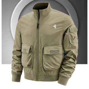 2024 nouveau Design hommes haute qualité Bomber veste marque privée vêtements d'hiver avec fermeture à glissière toile tissu haut vol Nylon - Product Image 2