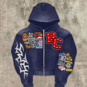 Sweats à capuche à broderie pour hommes OEM / ODM Service disponible Vente à chaud de vêtements en polaire taille XS avec motif imprimé - Product Image 3