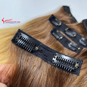 SUPER VENTA 100% Venta al por mayor Mejor calidad Ombre Color Clip en extensiones de cabello Cabello humano vietnamita Sin caída Sin enredos - Product Image 5