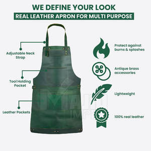 ผ้ากันเปื้อนงานหนัง PU กันน้ำระบายอากาศได้ดีปรับแต่งโลโก้เชื่อมได้ - Product Image 4