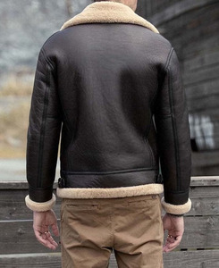 Wholesale Price Unique Design <b>Men</b> Bomber <b>Jacket</b> at Low MOQ Good Quality Solid Color Leather Bomber <b>Jacket</b> for <b>Mens</b> - Product Image 5