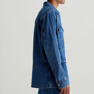 Wholesale <b>Men</b> Classic <b>Chore</b> <b>Jacket</b> Casual Denim <b>Jackets</b> Breathable Fashion Premium Quality Cotton Denim <b>Jacket</b> - Product Image 4