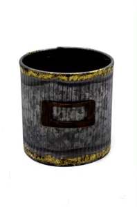 Artículo popular, maceta cilíndrica de hierro, tamaño grande, acabado oxidado, Color gris oscuro para macetas de jardín, decoraciones de jardín hechas a mano - Product Image 5