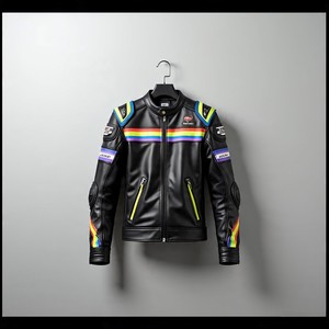 Premium Black Leather Cafe <b>Racer</b> <b>Jacket</b> | Tailored Fit | Bulk Order Pricing Available - Product Image 5