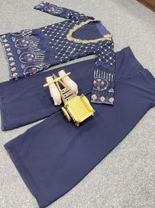 ชุดสلوارคามีซผ้าจอร์เจตต์ดีไซน์เนอร์ปี 2025 คุณภาพเยี่ยม ปักเลื่อมลายแฟนซี สำหรับงานบอลลีวูด ฤดูร้อนและฤดูใบไม้ร่วง - Product Image 2