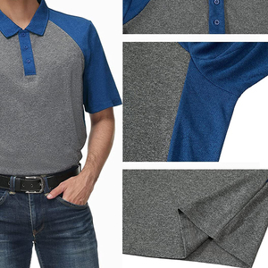 Haute qualité hommes à manches courtes affaires Golf polo T-Shirts respirant séchage rapide Polyester tissu brodé Polos bouton Plus - Product Image 4