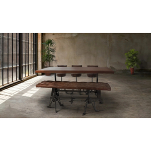 Modern Industrial Solid Wood Bar Stools & <b>Bench</b> with Metal Legs-Lightweight <b>Foldable</b> School Apartment Furniture - Product Image 2