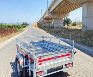 Affordable Heavy duty aluminum flatbed <b>trailer</b> 1001-2000 kg payload capacity Dual axle <b>cargo</b> <b>utility</b> <b>trailer</b> - Product Image 4