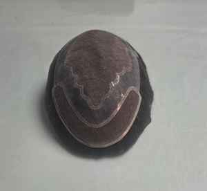 100% Human Hair <b>Wig</b> with Natural Wave Style Taz Hair Bangladesh's Professional Indian Hair Toupee Prosthesis for <b>Men</b> - Product Image 4