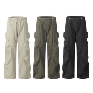 Pantalones Cargo de cintura alta de gran tamaño para mujer, a la moda ropa de calle, pantalones Cargo de 6 bolsillos, venta al por mayor, OEM, ODM - Product Image 5