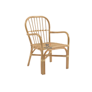 High Quality Kid's Rattan <b>Bow</b> Chair Set with Cushion Safe for Children Natural Wood and Plastic for Rocking-Made in Vietnam - Product Image 4