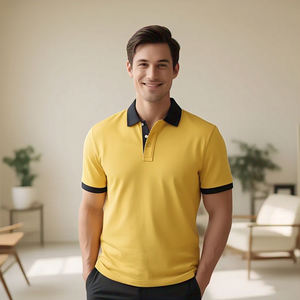 เสื้อโปโลแขนสั้นระบายอากาศลายทางสำหรับผู้ชายเสื้อกอล์ฟเสื้อโปโลผู้ชายสไตล์สตรีทเสื้อโปโลน้ำหนักเบา - Product Image 6