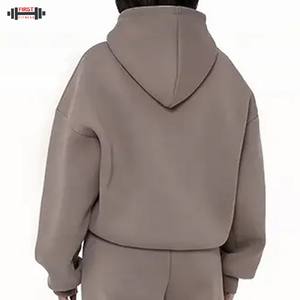 Sudadera con capucha recortada de algodón 100% en blanco para hombre, Unisex, logotipo personalizado desgastado, esencial, francés, Terry, peso pesado, invierno, a prueba de viento - Product Image 4