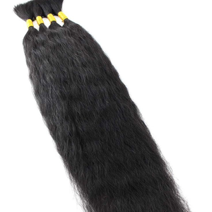 Vente en gros de cheveux humains vierges Remy indiens 100% naturels, vague naturelle, tressage, lâche, profond, simple trame, double trame, toutes les couleurs - Product Image 6