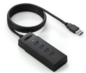 Best Selling 4 <b>Port</b> USB 3.0 <b>Hub</b> With Cable Black Plastic OEM Customizable Ready To Ship - Product Image 5