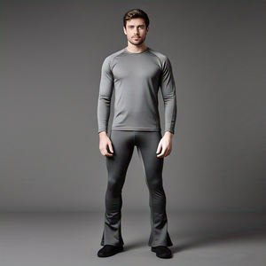 Gimnasio Fitness Wear Flared Legging Hombres Gym Ejercicio Compresión Flare Legging Hombres Capa base Athletic Compresión Flare Legging - Product Image 2