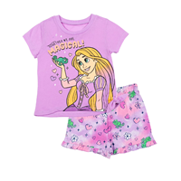 Ensemble 2 pièces pour bébé fille, design personnalisé imprimé, col rond, manches courtes, été, 100% coton tricoté, respirant, décontracté, de qualité supérieure, personnalisé