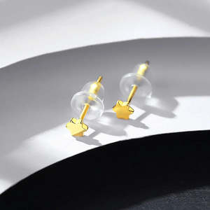 NOVAMART Fine Kid's Sterling Silver Rose Gold Plated Diamond <b>Earrings</b>-<b>Cute</b> & Trendy Wholesale Export - Product Image 5