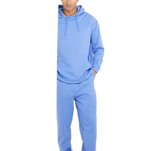 Sudadera con capucha y chándal de algodón 100% de gran tamaño para hombre, logotipo impreso personalizado, estilo informal de invierno con capucha grande de talla grande - Product Image 3