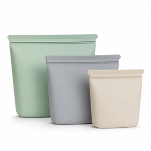 Juego de Bolsas Reutilizables de Silicona para Almacenamiento de Alimentos, 3 Tamaños, Almacenamiento de Cocina, Venta al por Mayor - Product Image 1